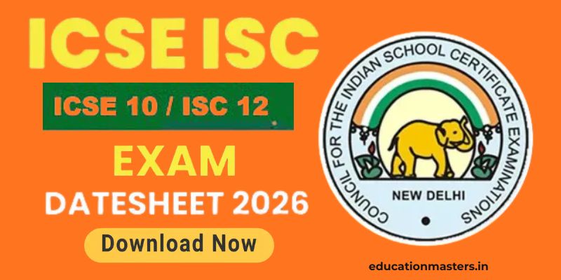 CISCE Class 10th ICSE & Class 12th ISC data sheet 2026